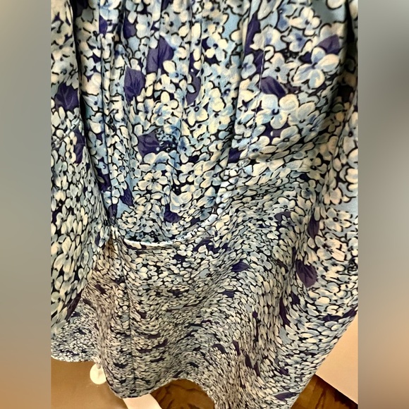 Tuckernuck Floral Blue and White Long Sleeve Short Dress XXS - Picture 8 of 8
